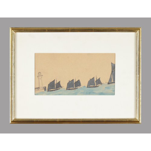 Four Sailing Boats and Pier Head